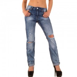 SIMPLY CHIC-JEANS DESTROYED KL-J-Q1459